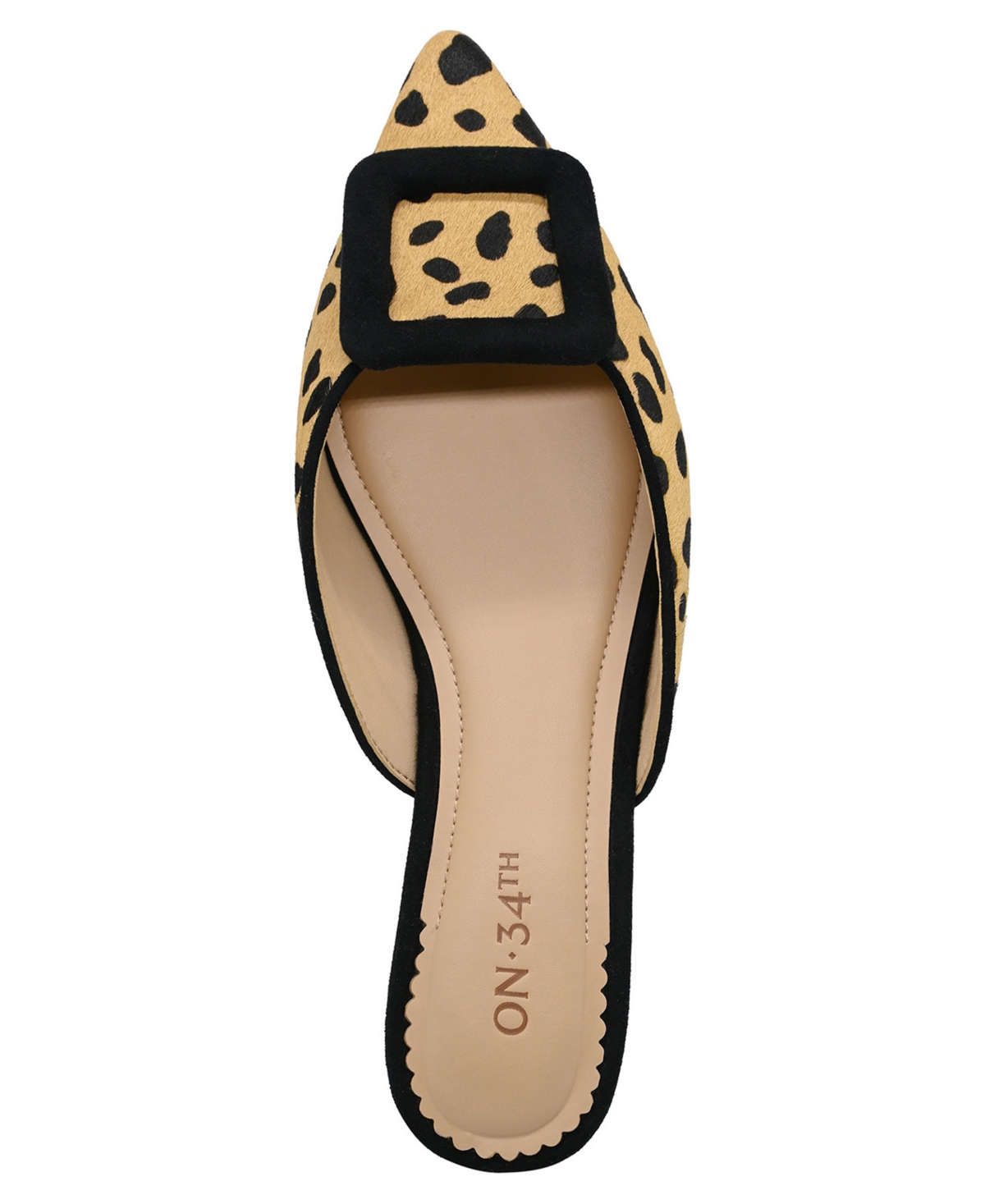 On 34th Women's Mabel Buckle Mules, Created For Macy's In Animal Print