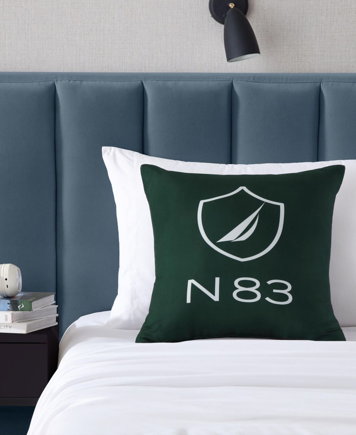 Nautica N83 Boat Printed Decorative Pillow In Green