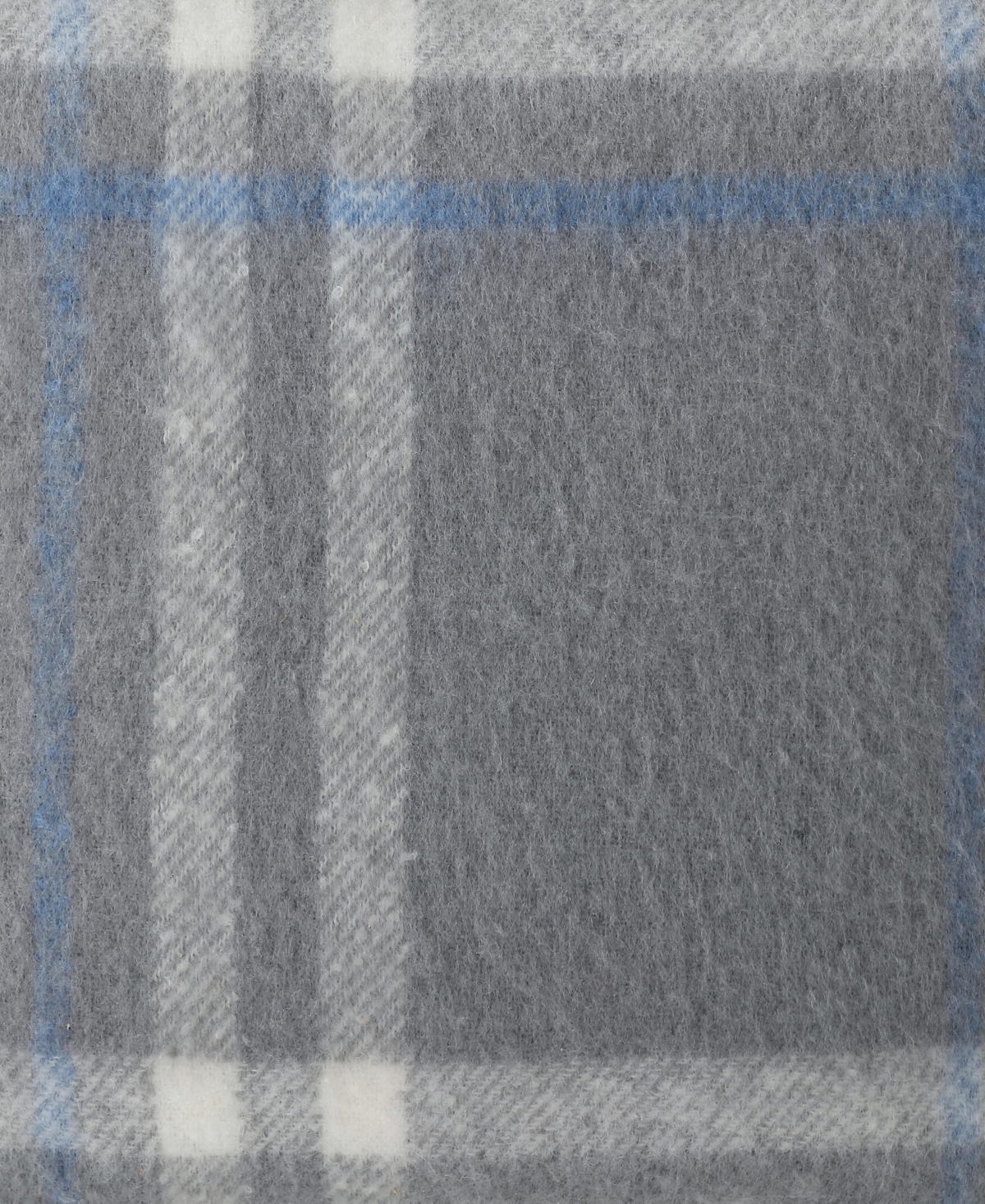 Nautica Ryan Cove Plaid Faux Mohair Square Decorative Pillow, 20" X 20" In Gray