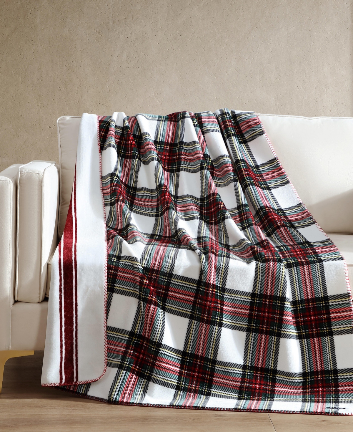 Nautica Printed Reversible Lush Throw, 70" X 50" In Multi