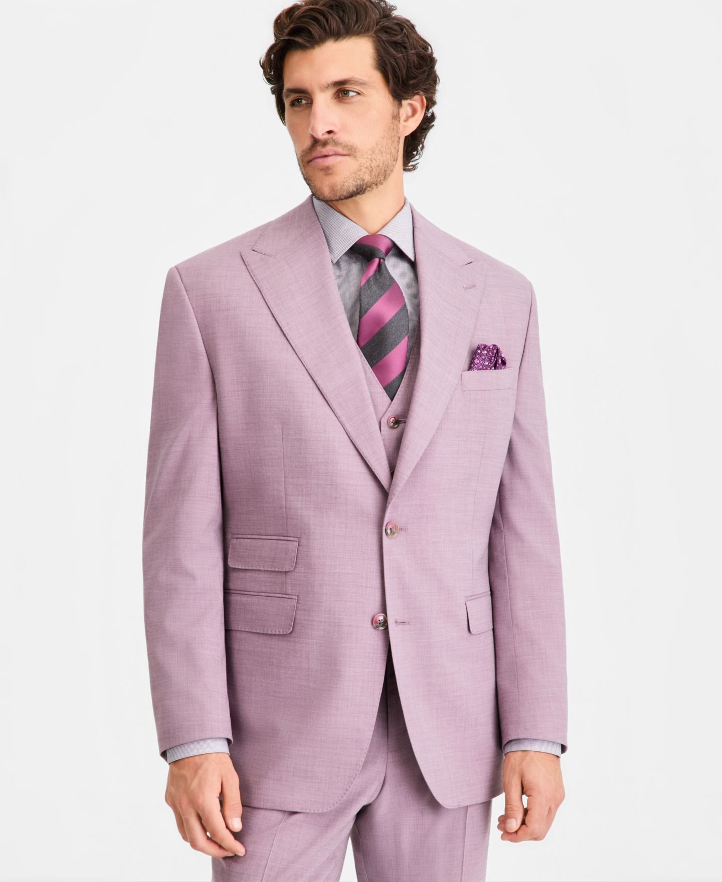 Мужская куртка Tayion Collection Classic-Fit Suit Separate, цвет: Коралловый — фото 1