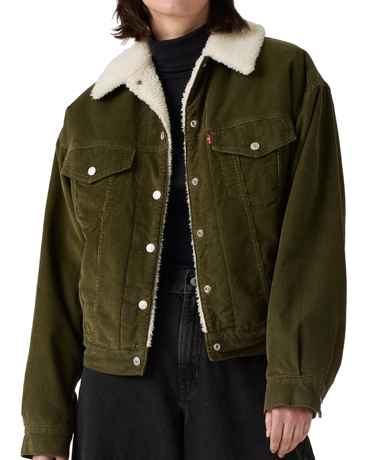 Levi's Women's 90s Trucker Long Sleeve Jacket In Green