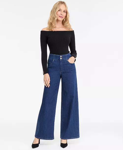 I.N.C. International Concepts Women's High-Rise Wide-Leg Jeans