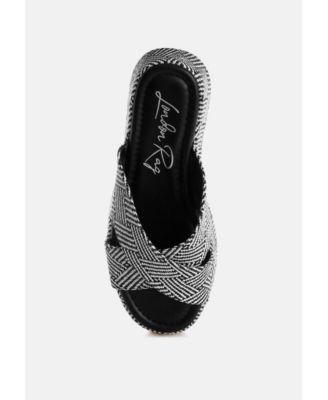 Womens Modura Raffia Flatform Slip Ons