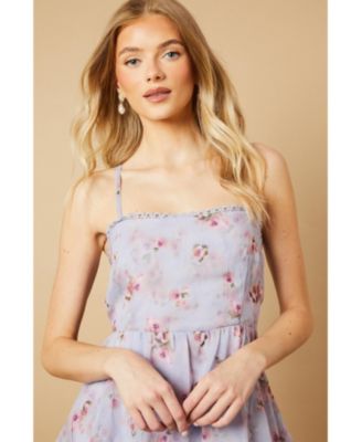 Women's Tiered Spaghetti Strap Maxi Dress