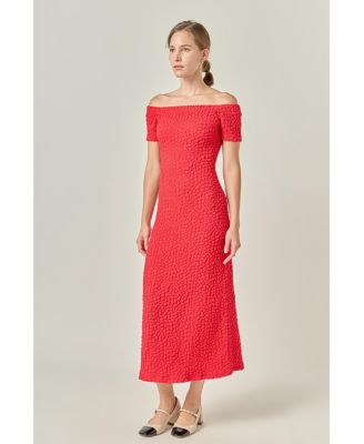 Women's Textured Midi Dress