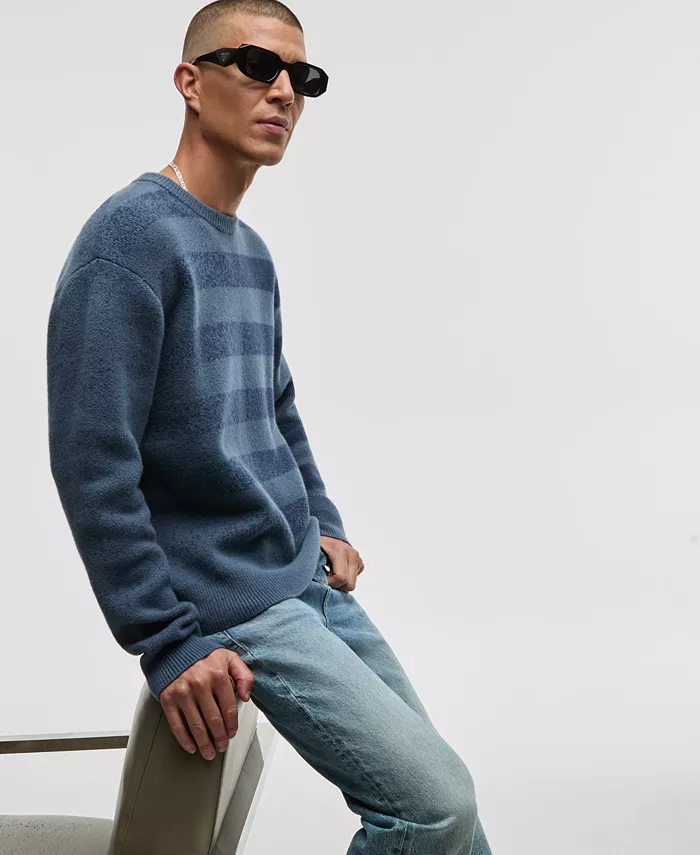 Men's Relaxed-Fit Rugby Stripe Sweater - thumbnail 3