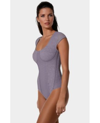 Women's Swiss Dot Lace Bodysuit