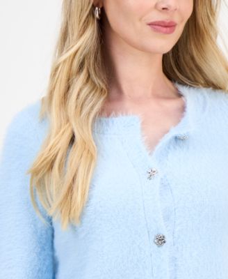 Petite Rhinestone-Button Cardigan, Macy's Exclusive