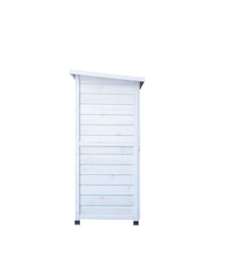 41" Outdoor Wooden Rabbit Hutch with 2 Removable No-Leak Trays Non-Slip Ramp Waterproof Roof in Gray