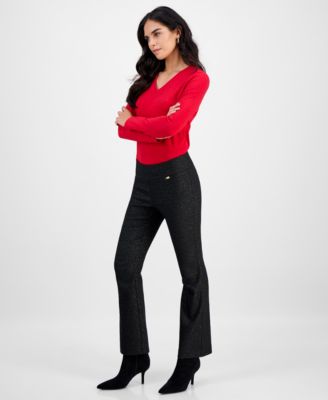 Petite Jacquard Mini Bootcut Pants, Macy's Exclusive