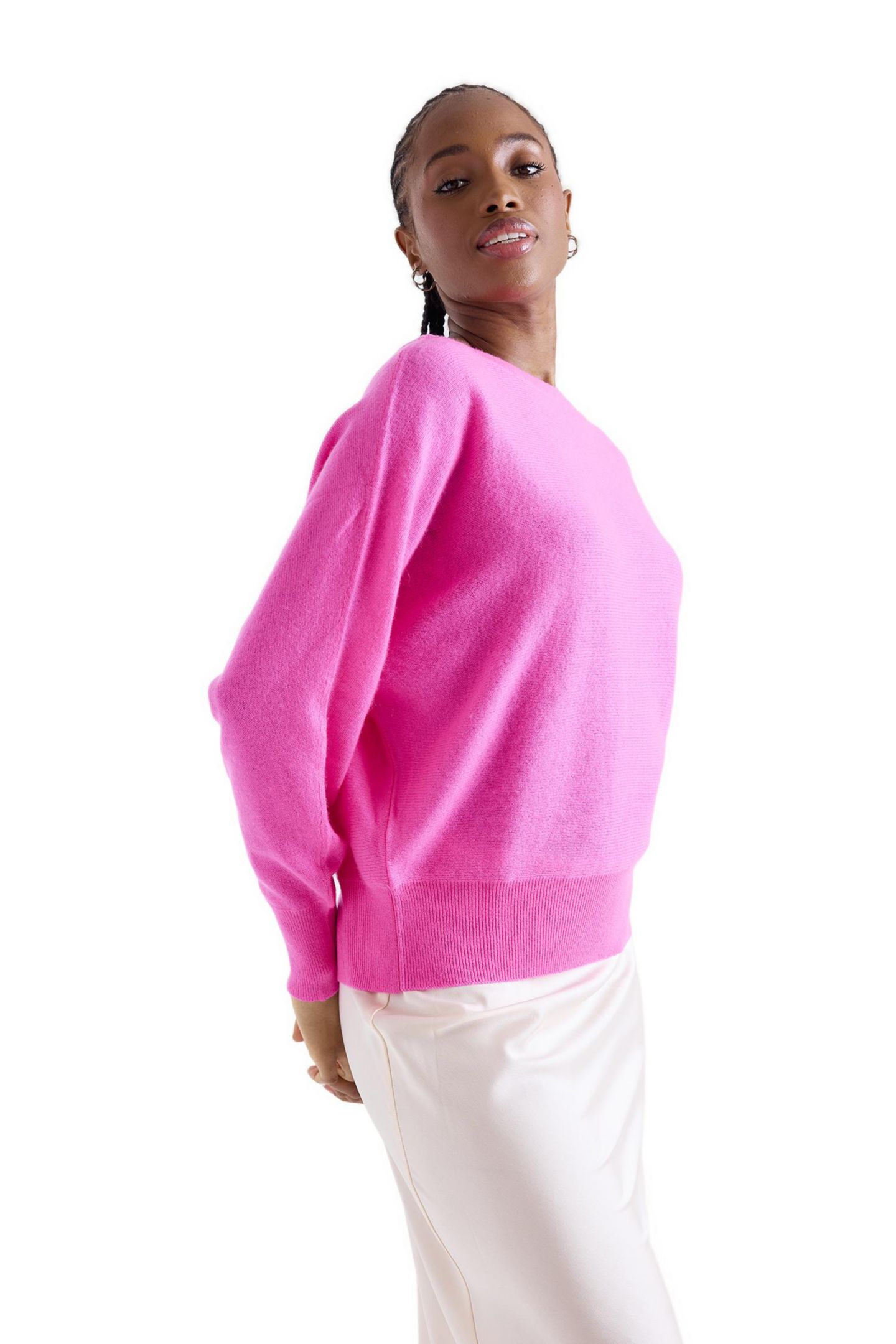 Женский свитер 1982 Alaia Long Sleeve Cashmere, цвет: Розовый, вариант 1 — фото 2