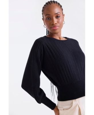 Women's Rosa Ribbed 100% Cashmere Sweater