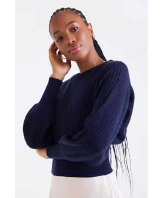 Women's Rosa Ribbed 100% Cashmere Sweater