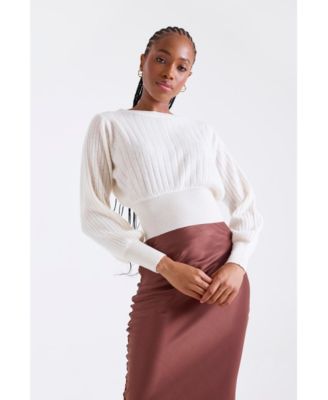 Women's Rosa Ribbed 100% Cashmere Sweater