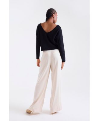 Women's Leyla Low Back 100% Cashmere Sweater