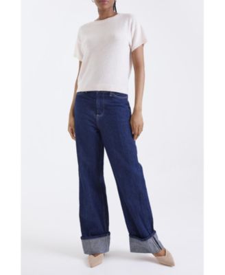 Women's Esme Short Sleeve 100% Cashmere Top