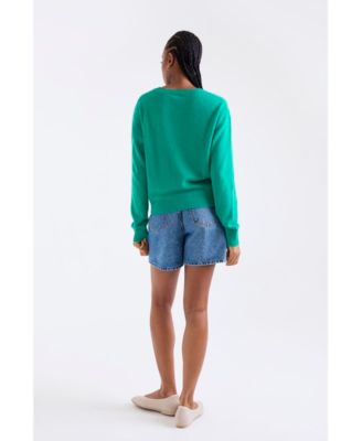 Women's Maila Long Sleeve 100% Cashmere Sweater