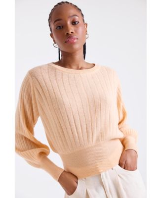 Women's Rosa Ribbed 100% Cashmere Sweater