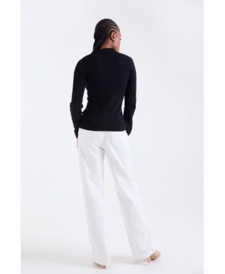 Women's Amaya Button 100% Cashmere Polo Top