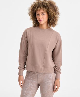 ID Ideology - Women's Ribbed Knit Crewneck Sweatshirt