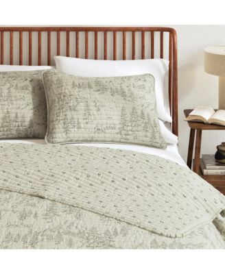 Lodge Printed Microfiber Quilt Set with Shams