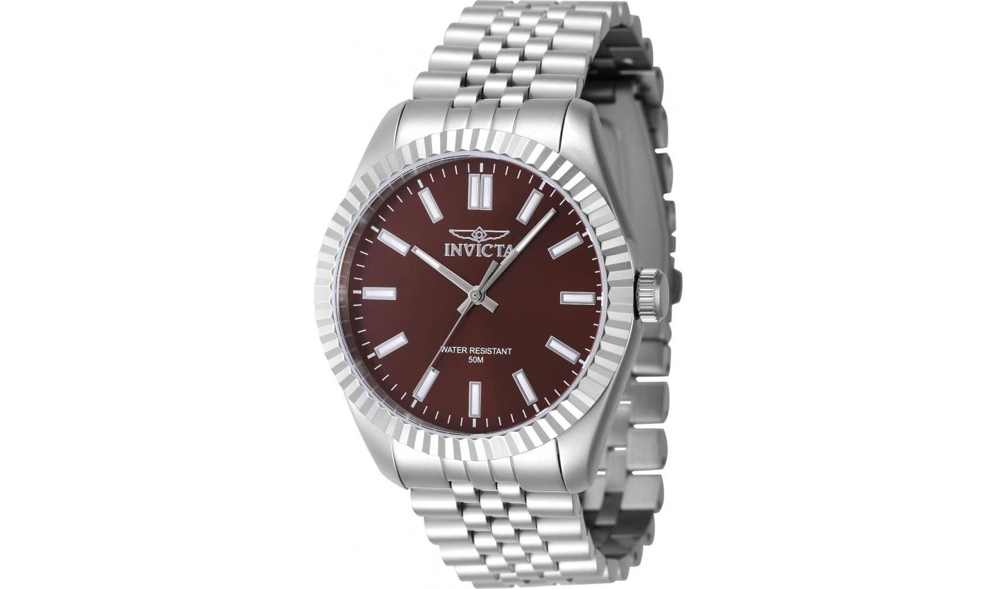 Мужские часы Invicta 47482 Specialty Quartz 3 Hand Copper Dial, цвет: Серебряный — фото 3