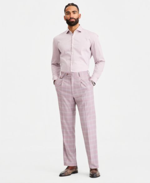 Мужские брюки Tayion Collection Classic-Fit Dusty Rose Suit Separates, цвет: Пыльный розовый