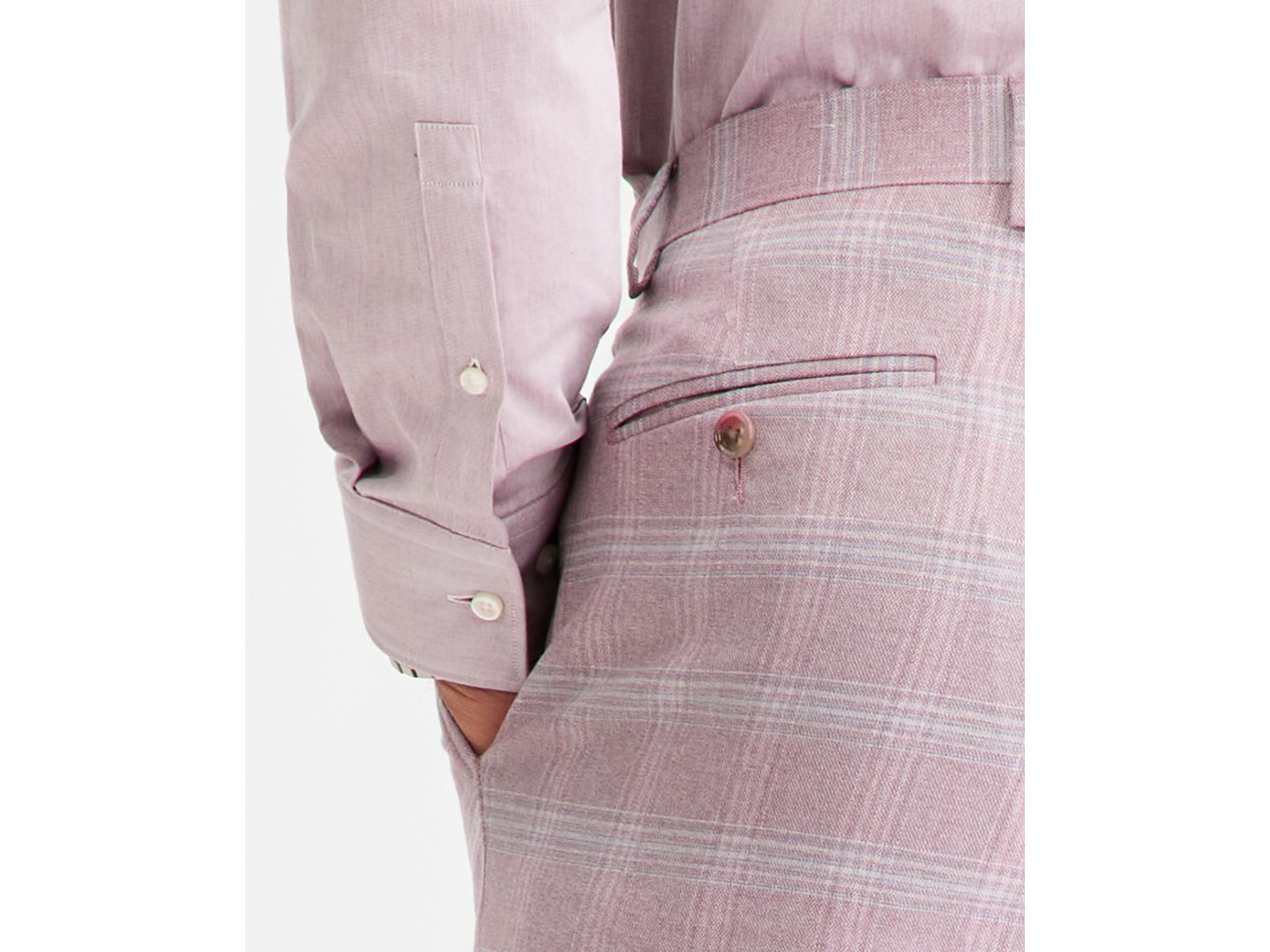 Мужские брюки Tayion Collection Classic-Fit Dusty Rose Suit Separates, цвет: Пыльный розовый — фото 7