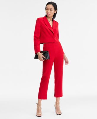 Women's Peak Lapel Cropped Blazer, Macy's Exclusive