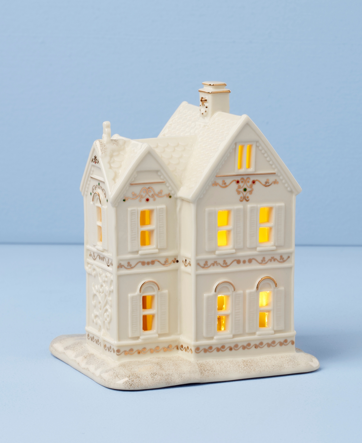 Lenox From The Vault!  Mistletoe Park Victorian House, Exclusively At Macy's In Transparent