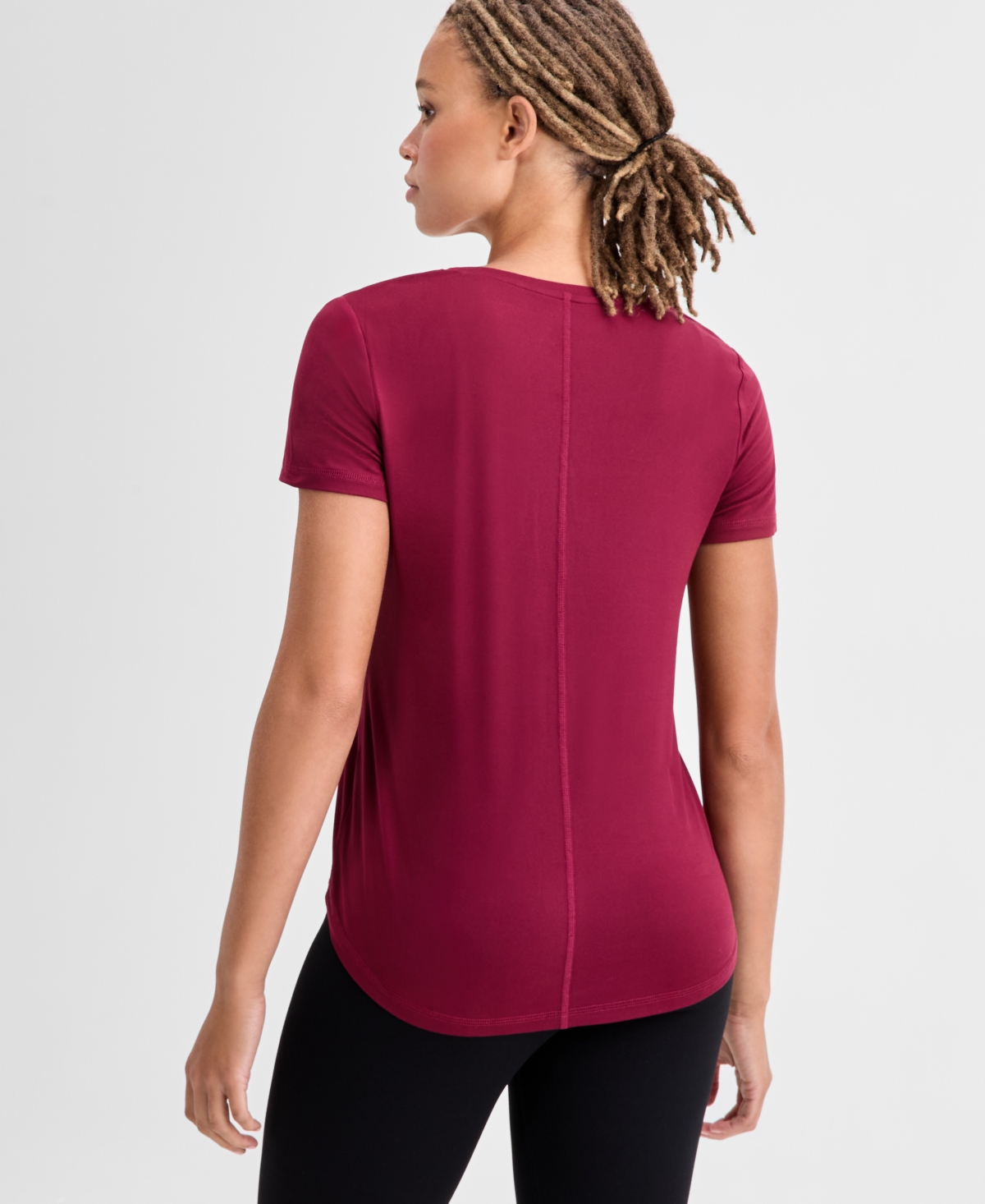 Id Ideology Women's V-neck Performance T-shirt, Created For Macy's In Animal Print