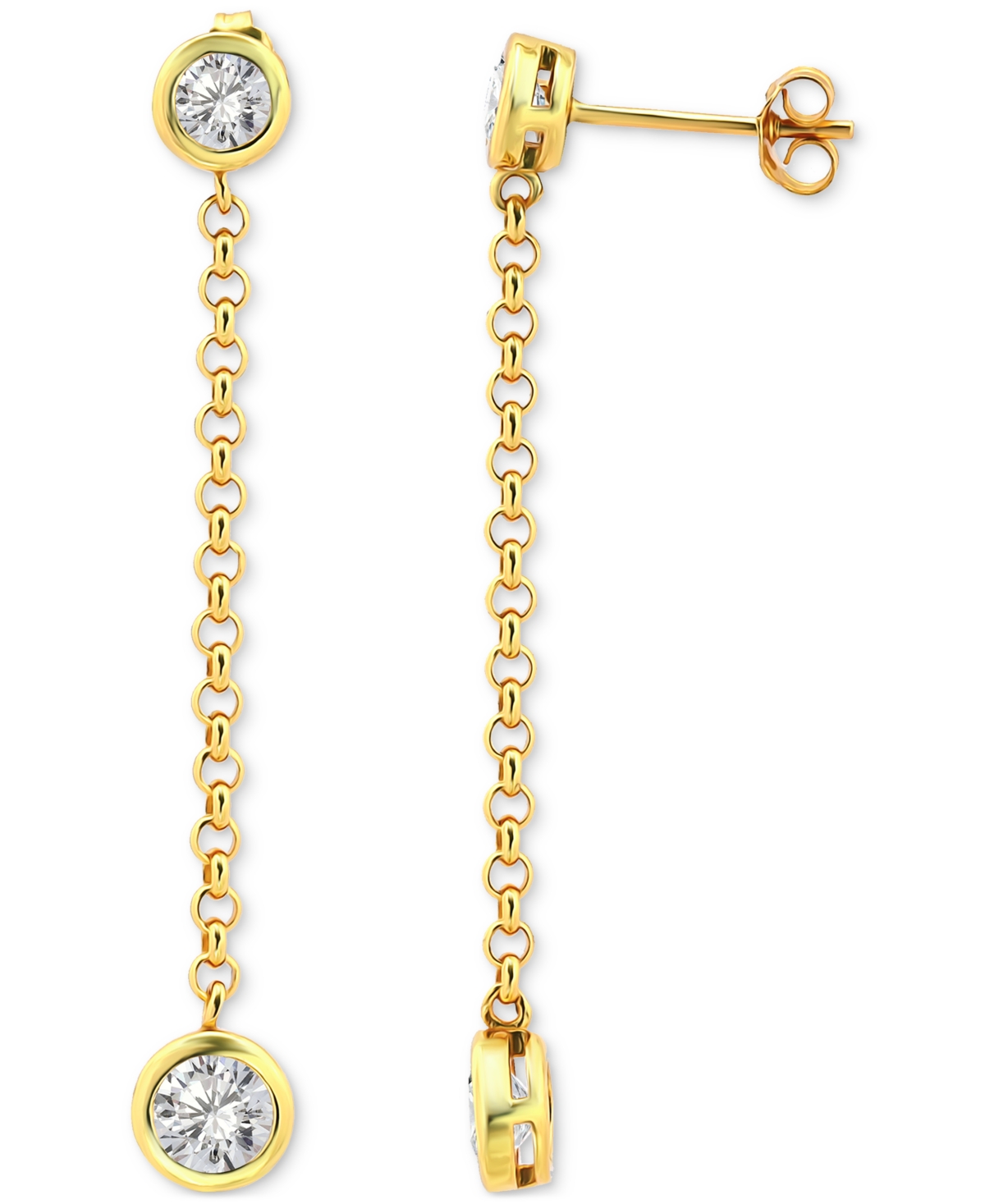 Giani Bernini Drop Earrings (2-3/8 Ct. T.w.) In 18k Gold Plated Sterling Silver, Macy's Exclusive In Gold