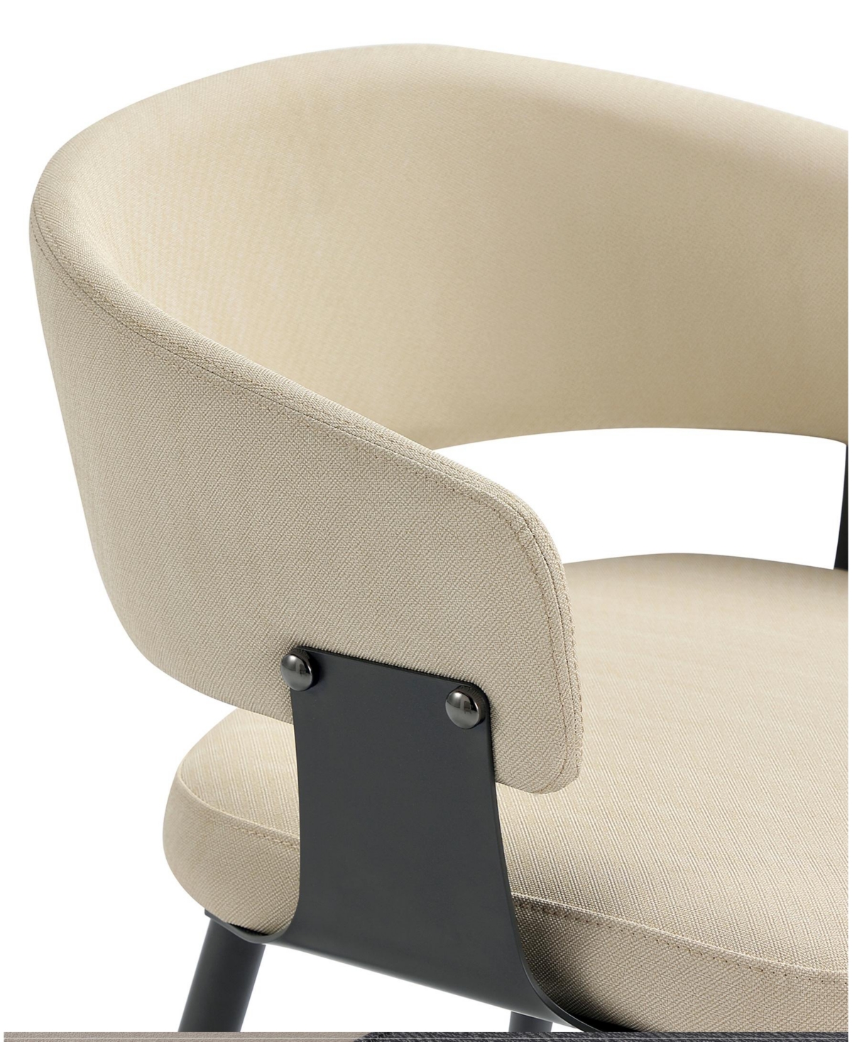 Manhattan Comfort Luce Textured 22.9" Leatherette Upholstered Dining Chair In Sand