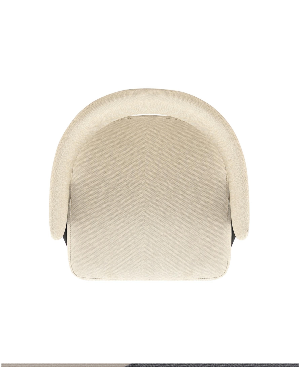 Manhattan Comfort Luce Textured 22.9" Leatherette Upholstered Dining Chair In Sand