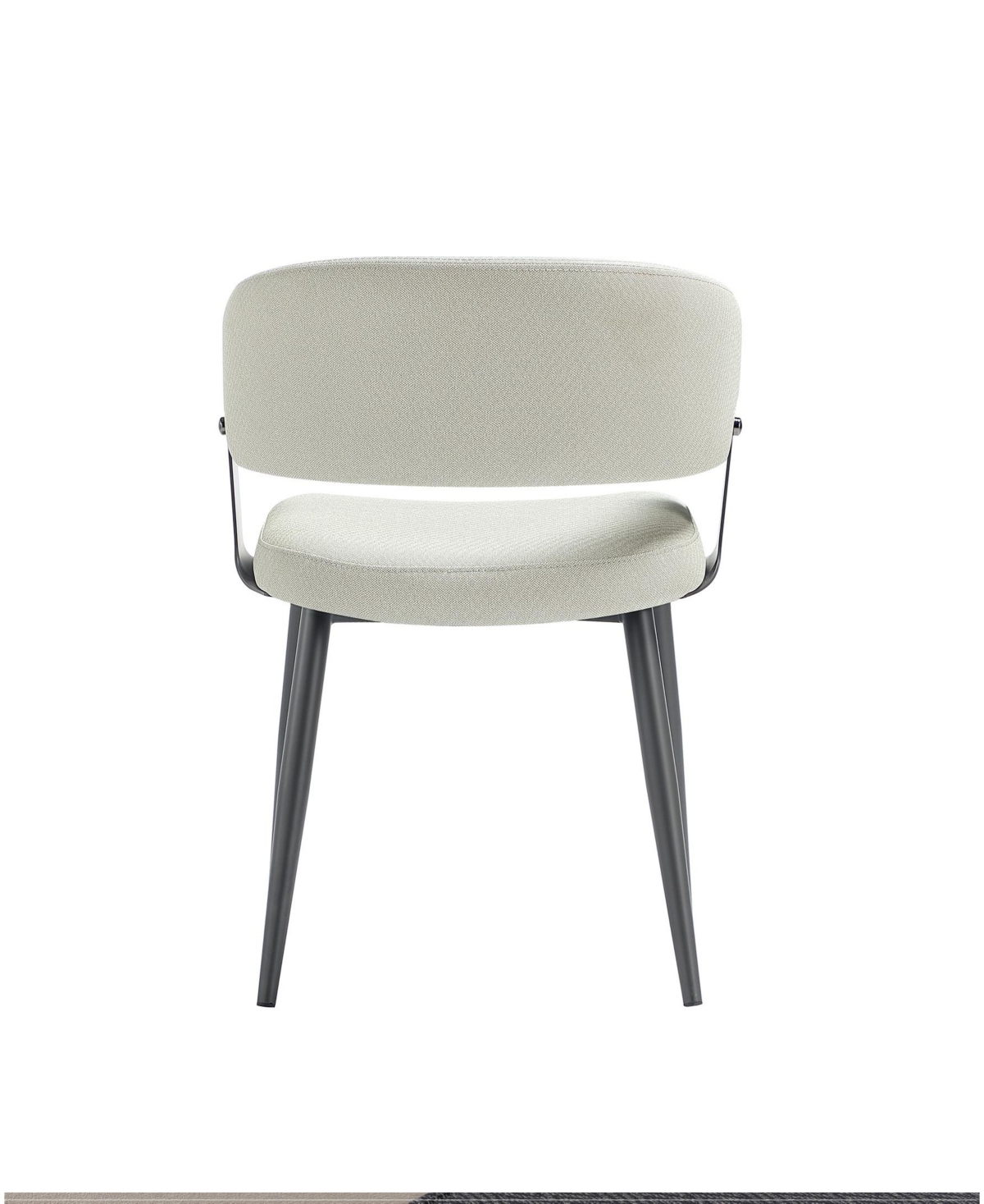 Manhattan Comfort Luce Textured 22.9" Leatherette Upholstered Dining Chair In Brown
