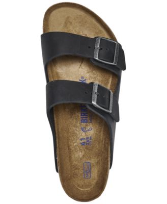 Men's Arizona Essentials Oiled Leather Two-Strap Sandals from Finish Line