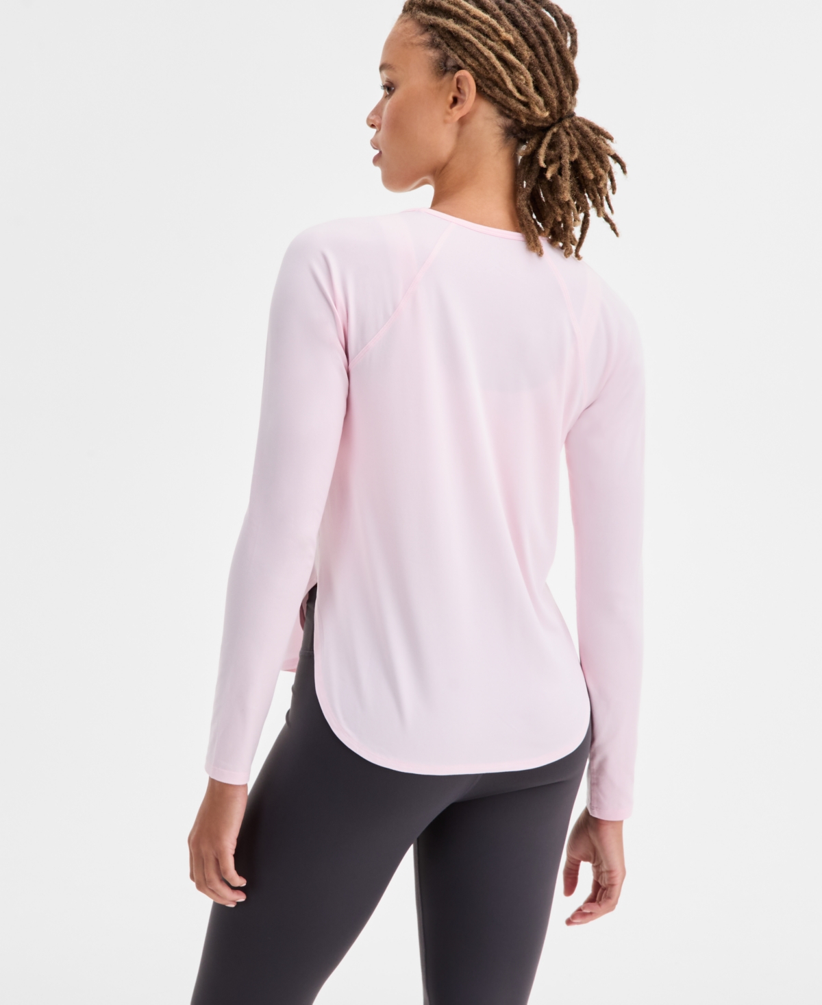 Macy's Id Ideology Women's Essentials 2-pack Long-sleeve T-shirt, Created For  In Pink