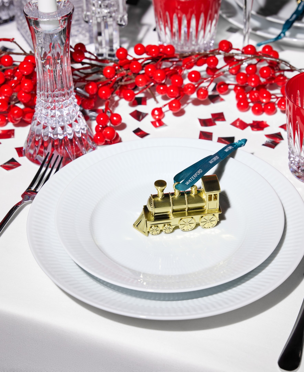 Waterford Steam Train Ornament In Gold