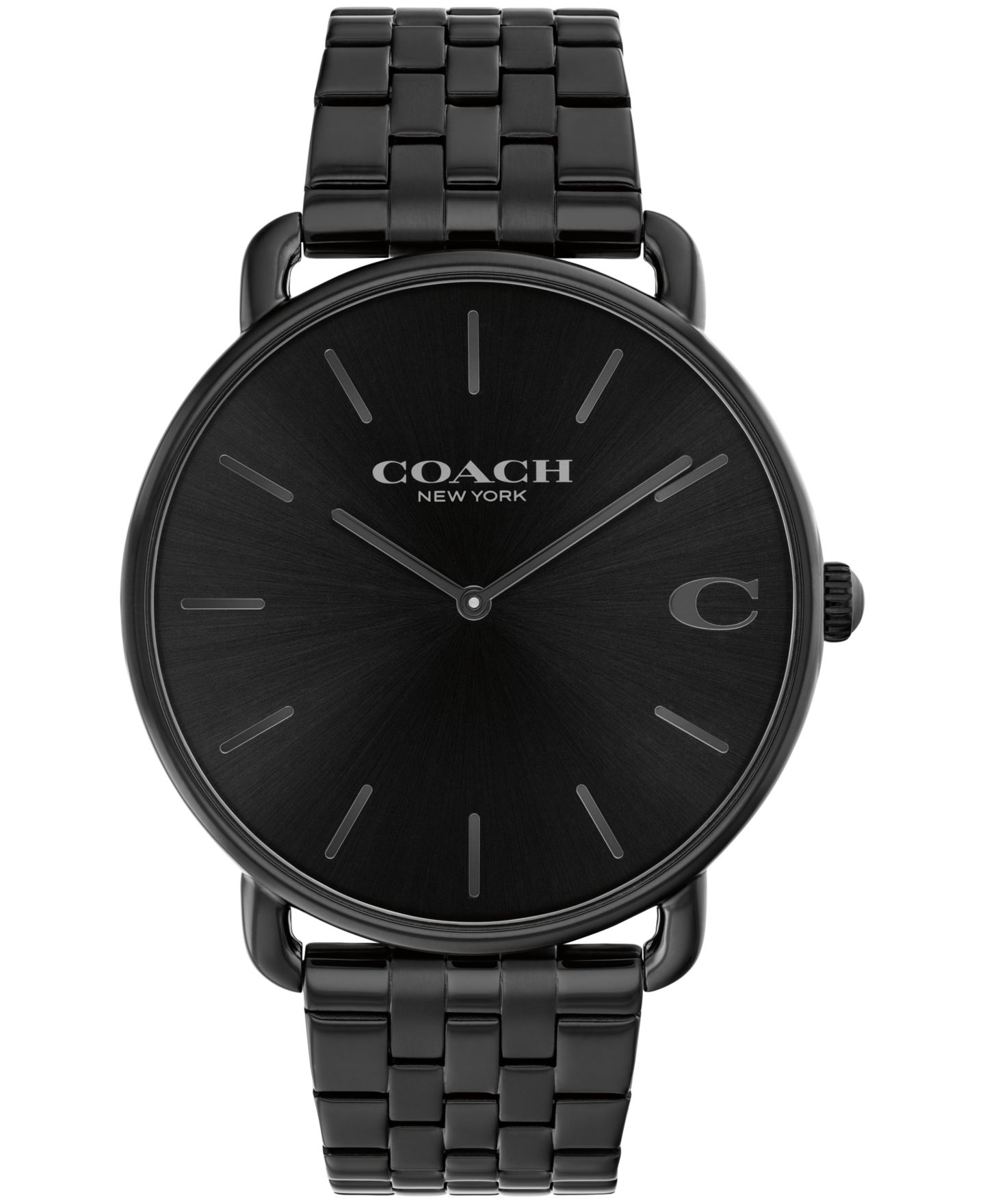 Мужские часы Coach Elliot, браслет из чёрной нержавеющей стали с ионным покрытием, 43 мм — фото 1