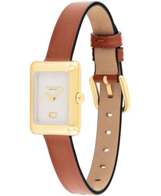 Women's Mara Saddle Leather Strap Watch, 19 x 26mm