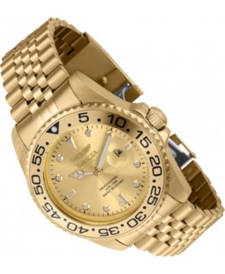 Men's 44520 Pro Diver Quartz 3 Hand Gold Dial Watch