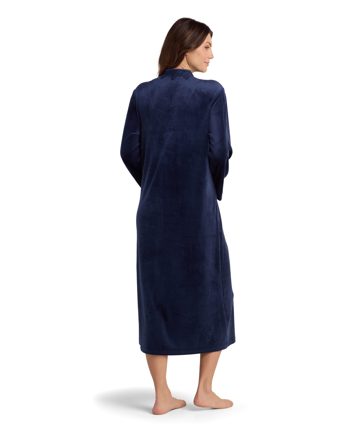 Miss Elaine Women's Long Sleeve Sleepwear Robe In Blue
