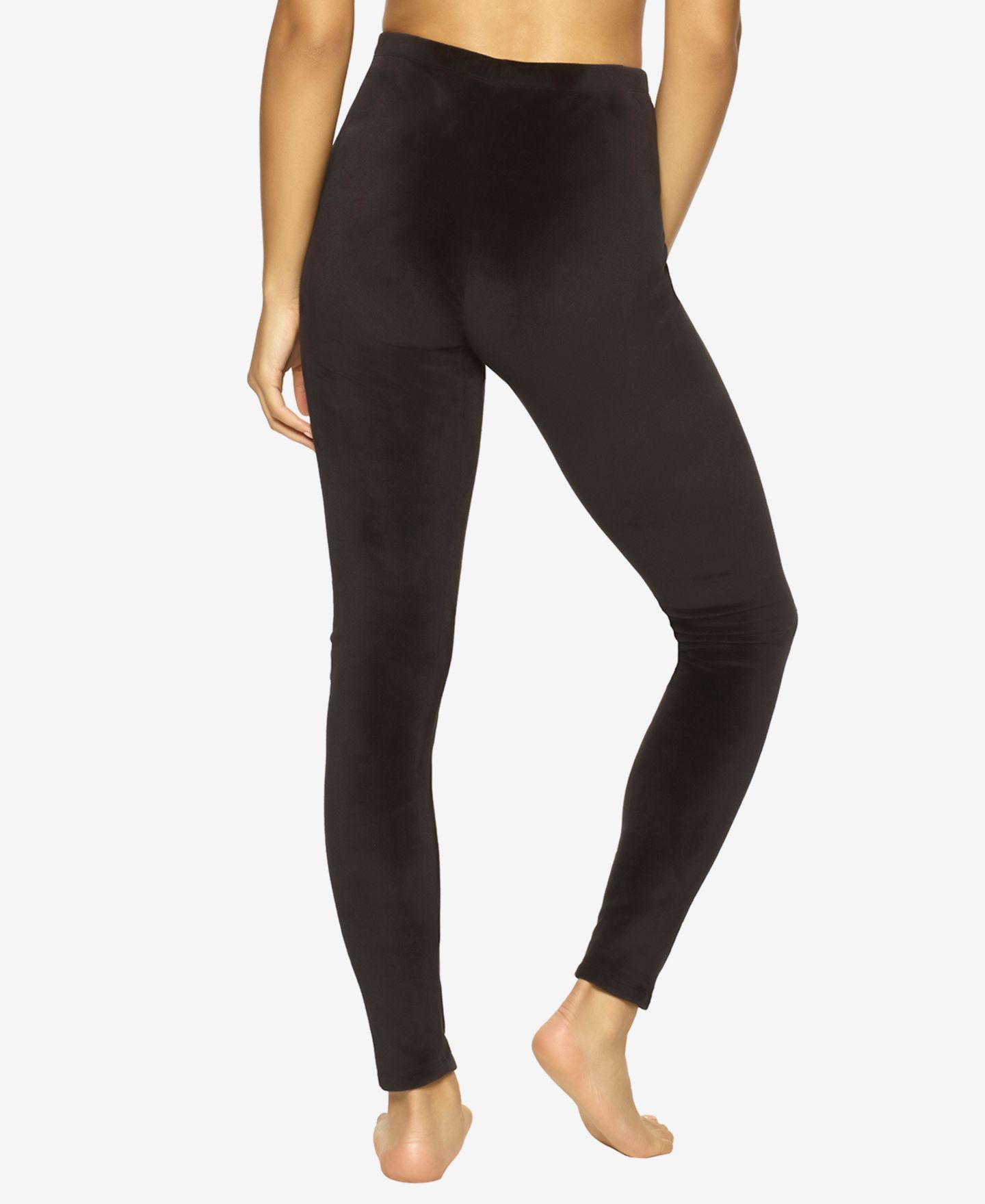 Женские леггинсы Felina Cozy Super Soft Velour Legging, цвет: Чёрный — фото 3