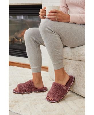 Women s Equinox Sherpa Double Strap Slippers / House Shoes