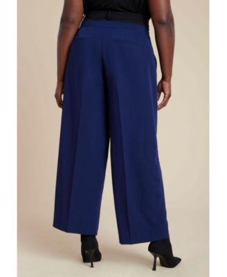 Women's Plus Size Double Waistband Trouser