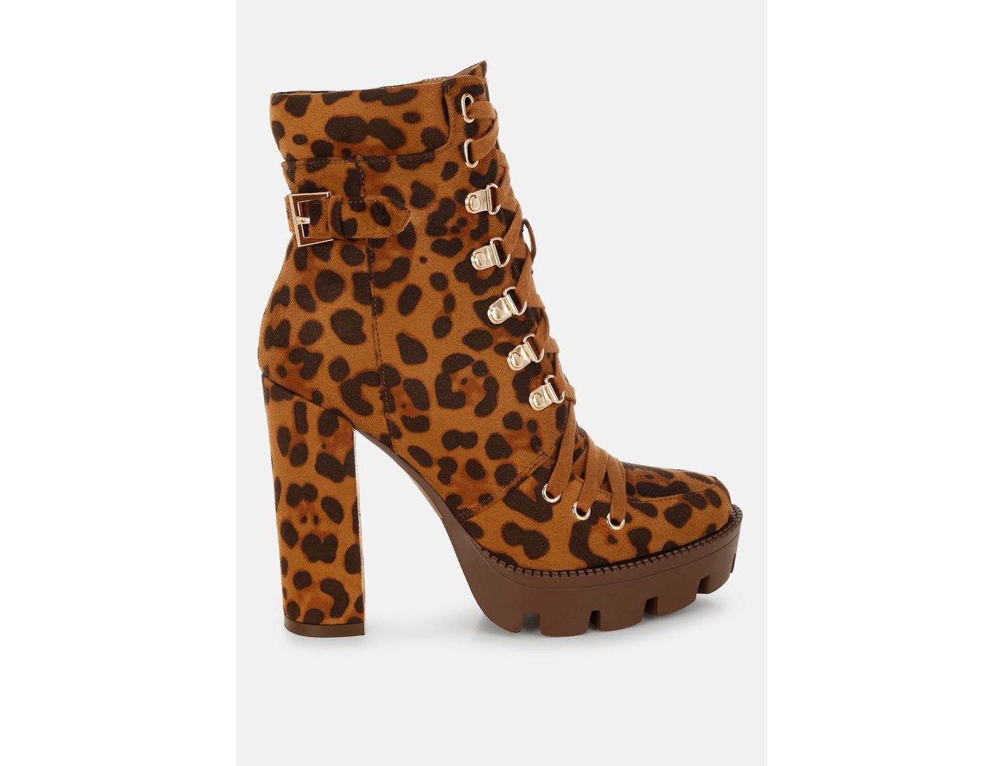 Женские ботинки London Rag Fremont Leopard Print Chunky, цвет: Коричневый — фото 2