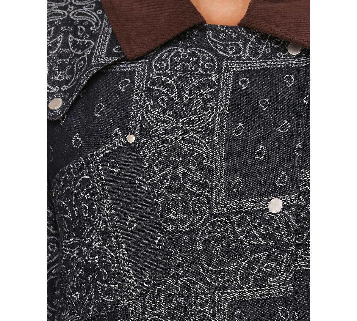 Avec Les Filles Patchwork Asymmetric Utility Coat In Black