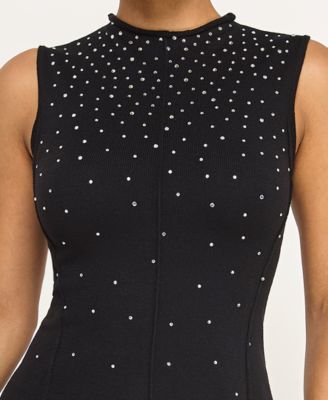 Juniors Rhinestone A-Line Sweater Dress
