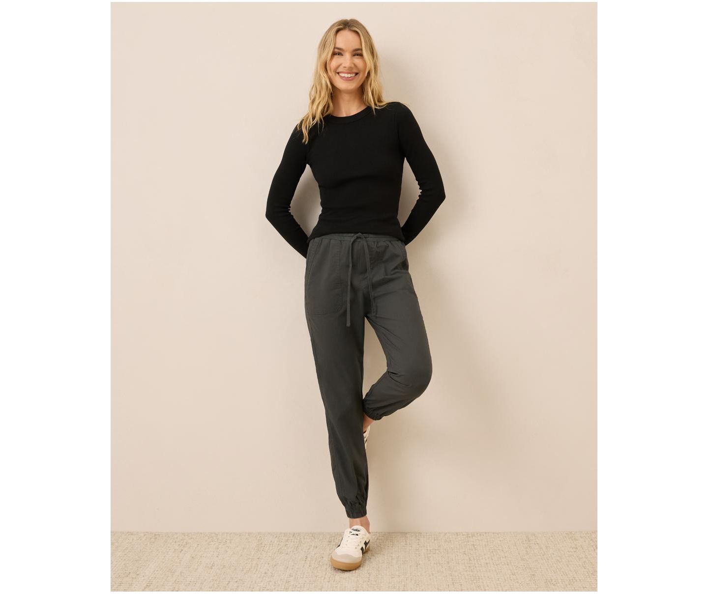 Женская футболка Pact Perfect Rib Long Sleeve, цвет: Чёрный — фото 3
